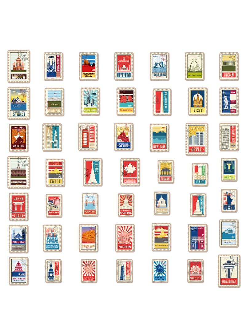 ORAINBOW Travel Around The World Stickers 50 Pack Vinyl Laptop Stickers Waterproof Map for Water Bottles Graffiti Teens Girls Kids Adults - Image 2