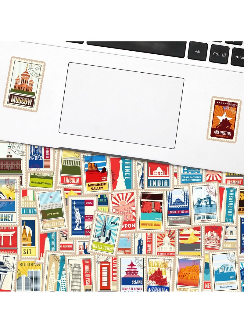 ORAINBOW Travel Around The World Stickers 50 Pack Vinyl Laptop Stickers Waterproof Map for Water Bottles Graffiti Teens Girls Kids Adults - Image 3