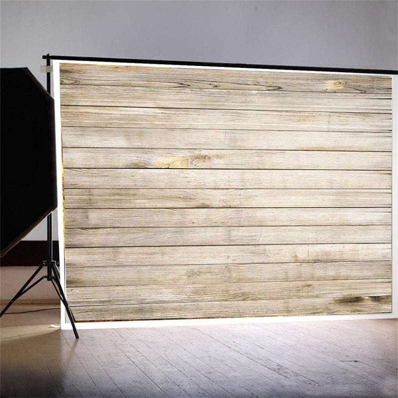 Laeacco 10x8ft Photography Background  Rustic Wood Backdrop with Vintage Texture for Portrait Shoot - Image 1