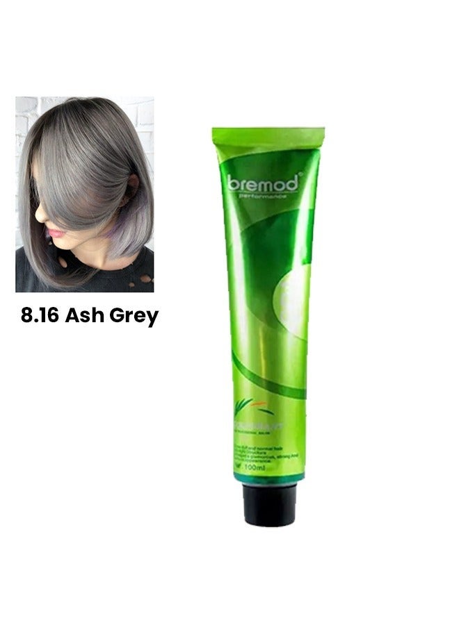 BREMOD Performance 8.16 Ash Grey Spa Hair Color with Oxidizer - Image 2