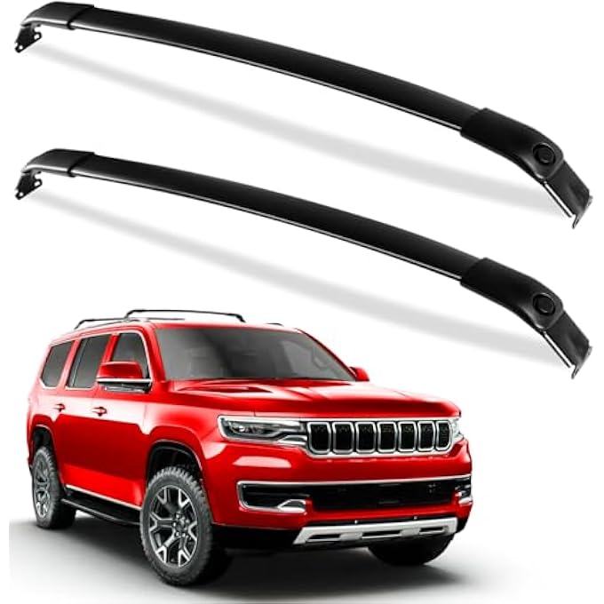 rayihni Roof Rack Cross Bars 220lbs Compatible with 2022-2025 Jeep Wagoneer & Grand Wagoneer & Wagoneer L & Grand Wagoneer L, Heavy Duty All-Metal Aluminum Roof Rails Crossbars Cargo Canoe Rooftop - Image 1