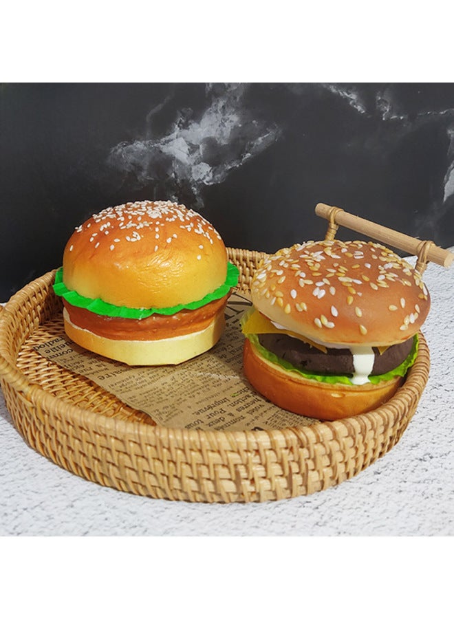 مباشرة لعب الأطفال مجسم لمنزل لعبة همبرغر بو محاكاة الغذاء ديكورات المنزل لعبة الحلي-اللون: جولة السمسم برغر 1 - Image 2