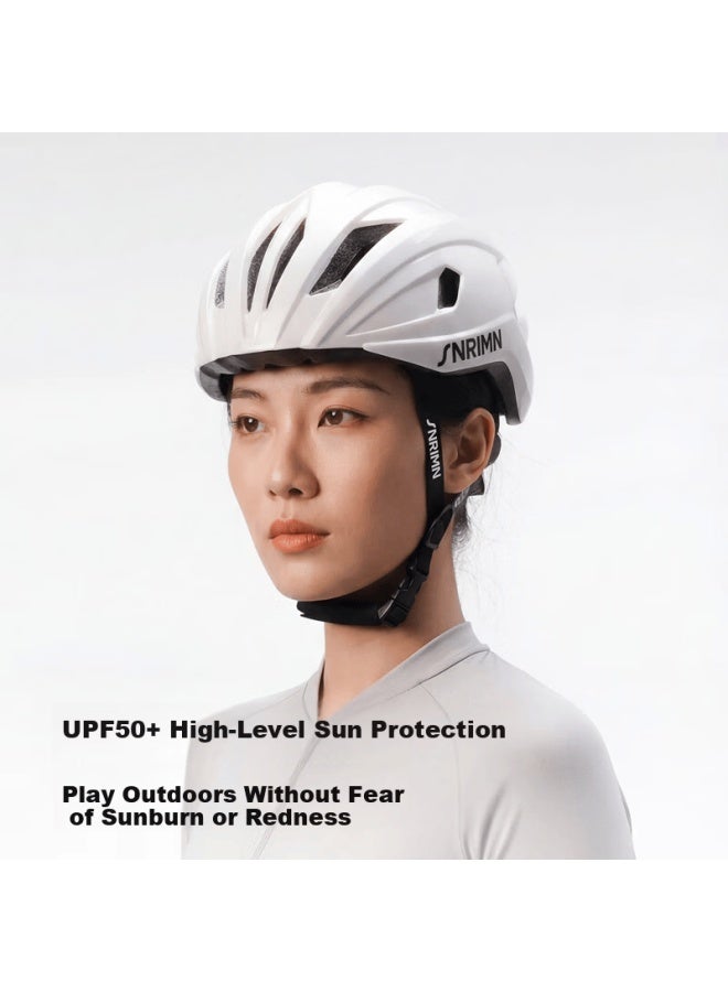 Sunrimoon Tt-27 Bicycle Riding Helmet Mountain Road Casual Commuting Uni Safety Helmet Feather White M - Image 1