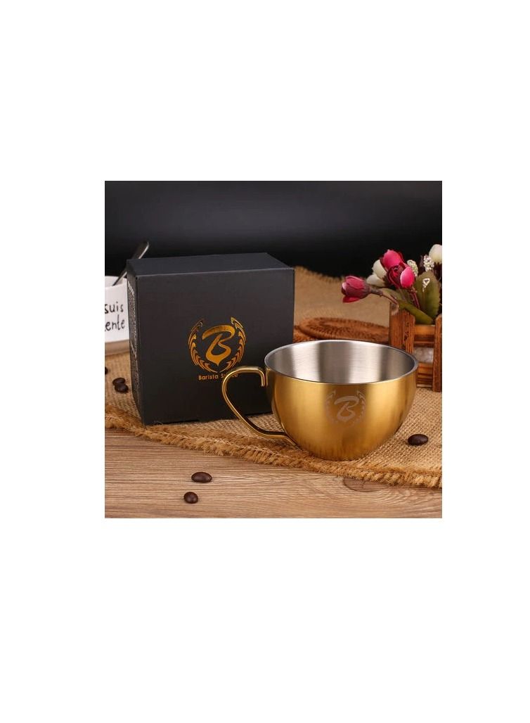 Barista Space كوب لاتيه فني من باريستا سبيس 250 مل - ساندي جولدن - Image 2