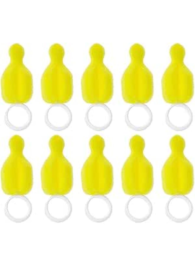 20 Pieces Yellow Cleaning Brush Sponge Set for Bottle Nipples and Teats - Image 1