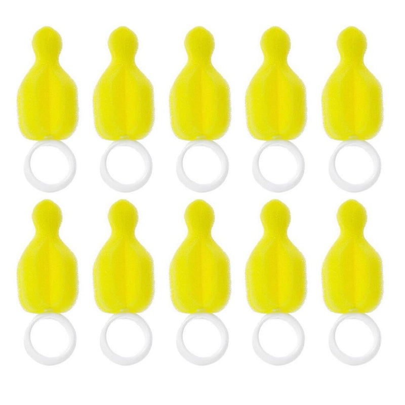 20 Pieces Yellow Cleaning Brush Sponge Set for Bottle Nipples and Teats - Image 2