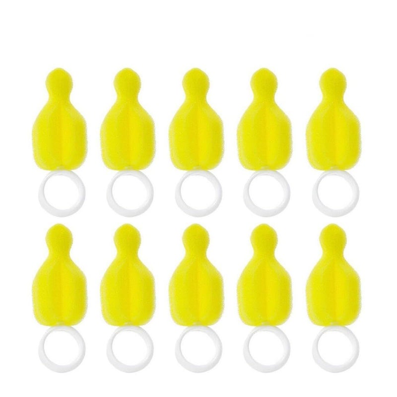 20 Pieces Yellow Cleaning Brush Sponge Set for Bottle Nipples and Teats - Image 3