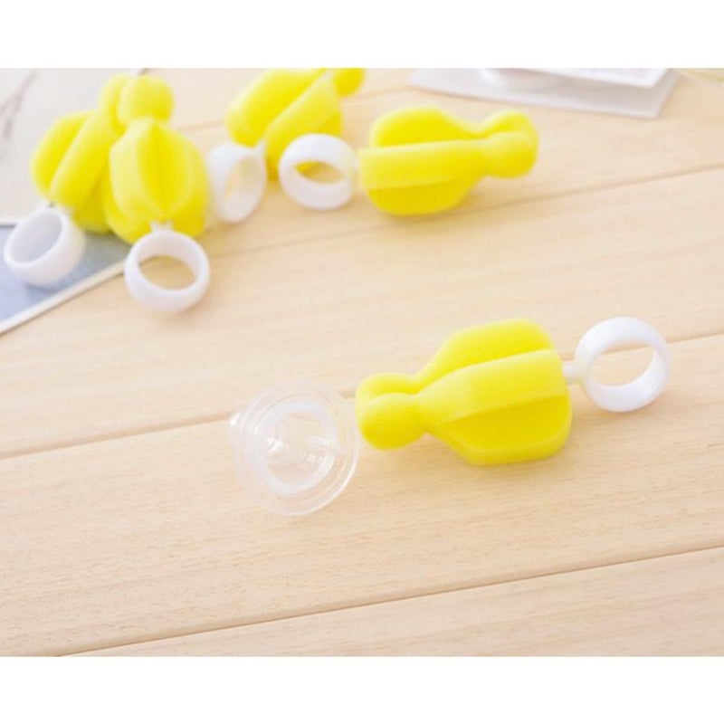 20 Pieces Yellow Cleaning Brush Sponge Set for Bottle Nipples and Teats - Image 4