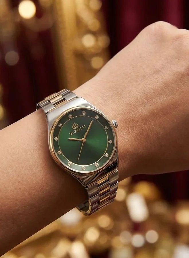 BIGOTTI Bigotti - Raffinato Women Watch | Stainless Steel Band |Brass Case | Analog | Round Dial | Mineral Glass | Japanese Quartz | Water Resistant 30 Meters