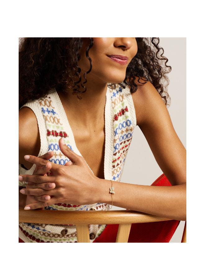 فوسيل سوار فراشة من الفولاذ المقاوم للصدأ بلمسة ذهبية - Image 5