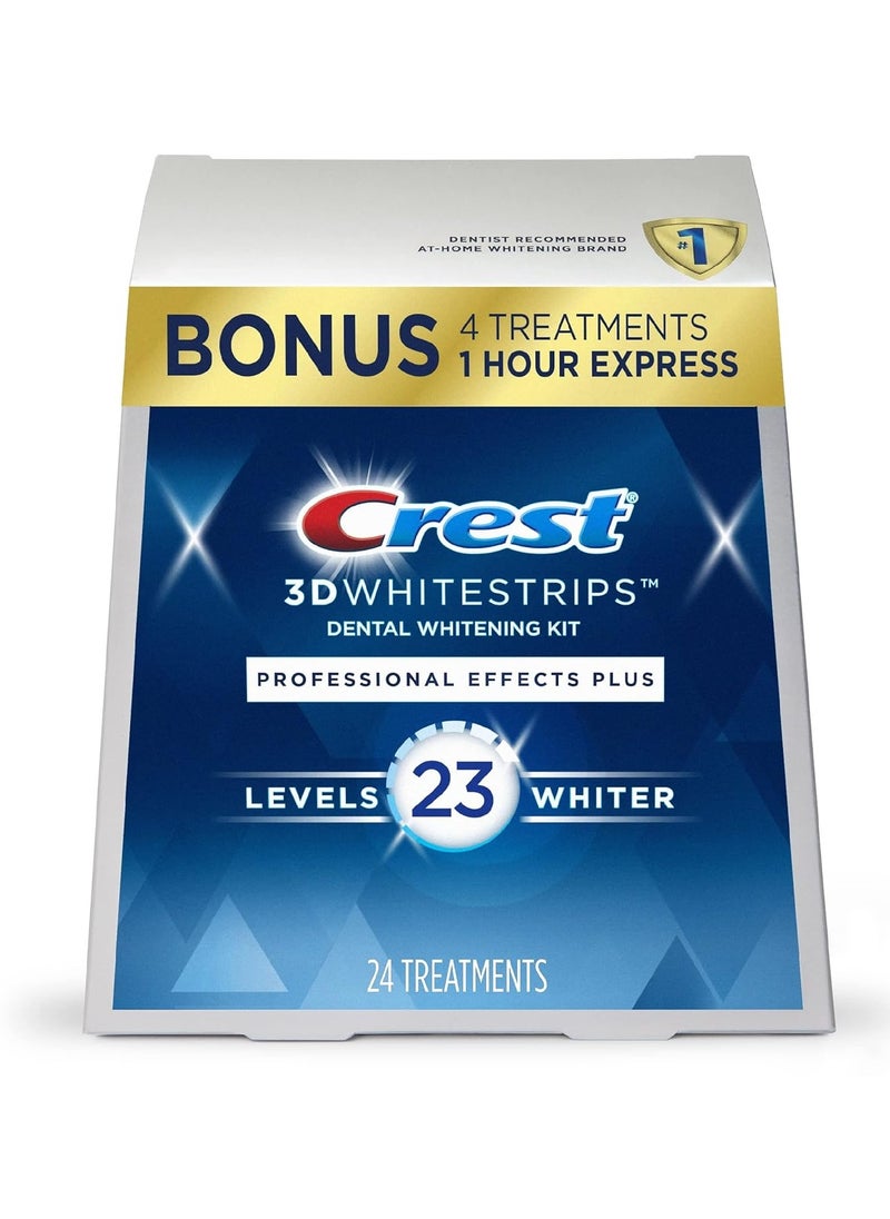 Crest - Crest 3D Whitestrips, Professional Effects Plus, Teeth Whitening Strip Kit, 48 Strips (24 Count Pack) - Image 1