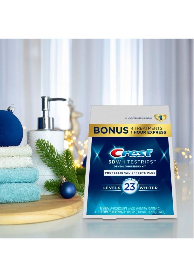 Crest - Crest 3D Whitestrips, Professional Effects Plus, Teeth Whitening Strip Kit, 48 Strips (24 Count Pack) - Image 1