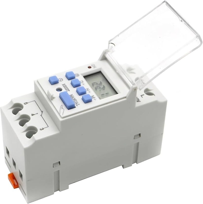 30A Digital Timer Switch Programmable 7 Days 220V AC 1NO Din Rail Relay Control - Image 2