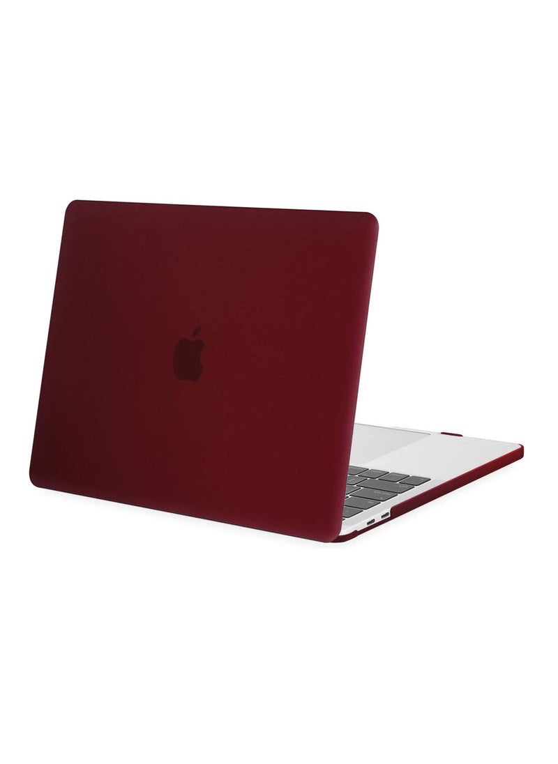 Generic - MacBook Pro 13 inch with Touch Bar and Touch ID Model A2251 A2289 Release 2020 Plastic Case Hard Shell Cover Wine Red - Image 1