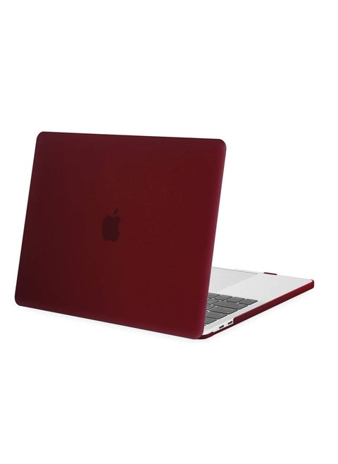 MacBook Pro 13 inch with Touch Bar and Touch ID Model A2251 A2289 Release 2020 Plastic Case Hard Shell Cover Wine Red