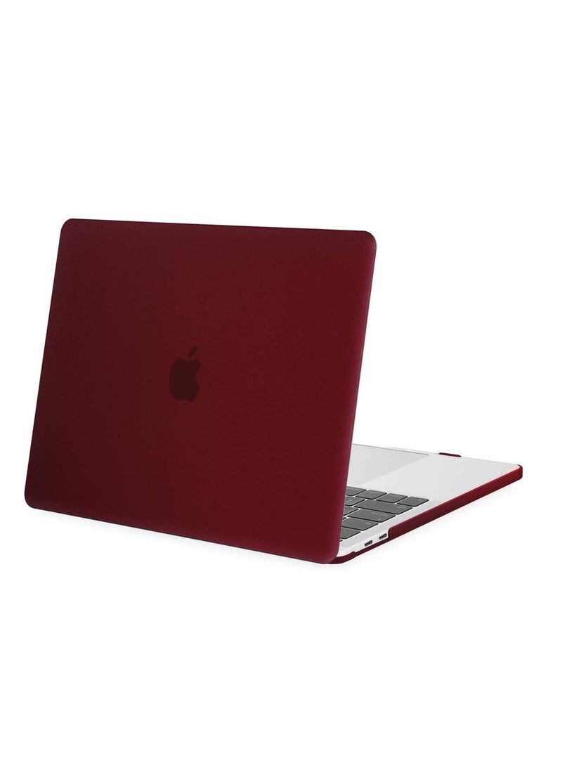 Generic - MacBook Pro 13 inch with Touch Bar and Touch ID Model A2251 A2289 Release 2020 Plastic Case Hard Shell Cover Wine Red - Image 1