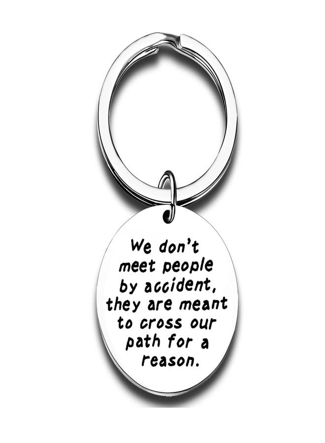 Nimteve Coworker Leaving Gifts: Colleague Friend Boss Goodbye Farewell Keychain Retirement Gifts for Coworkers - 'Cross Our Path For A Reason' - Image 1