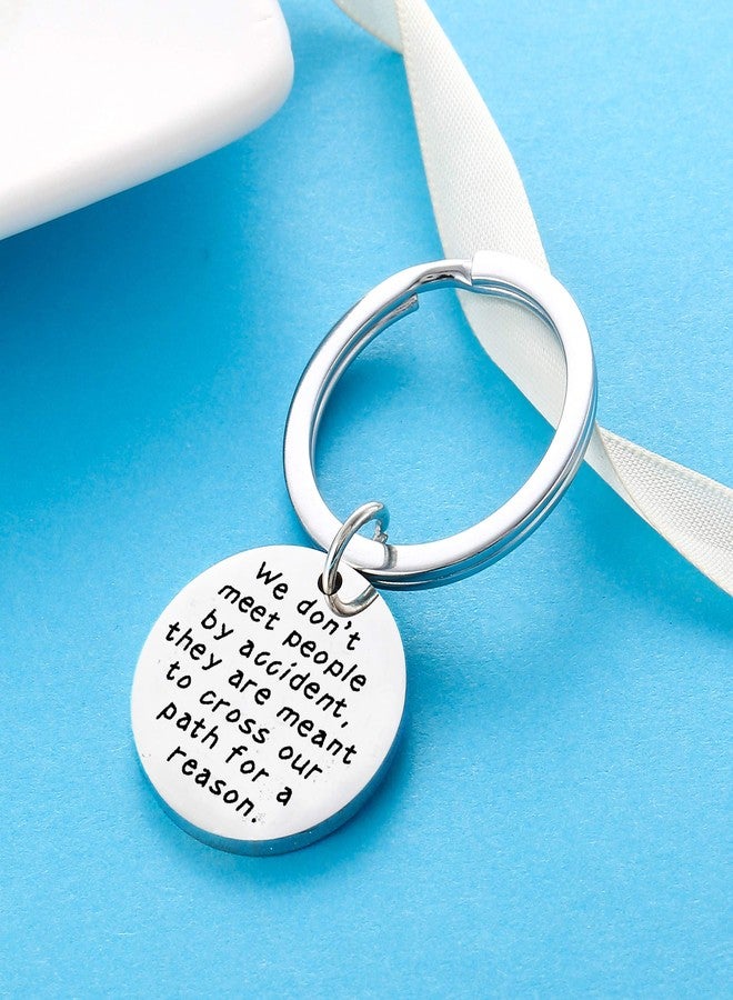 Nimteve Coworker Leaving Gifts: Colleague Friend Boss Goodbye Farewell Keychain Retirement Gifts for Coworkers - 'Cross Our Path For A Reason' - Image 2