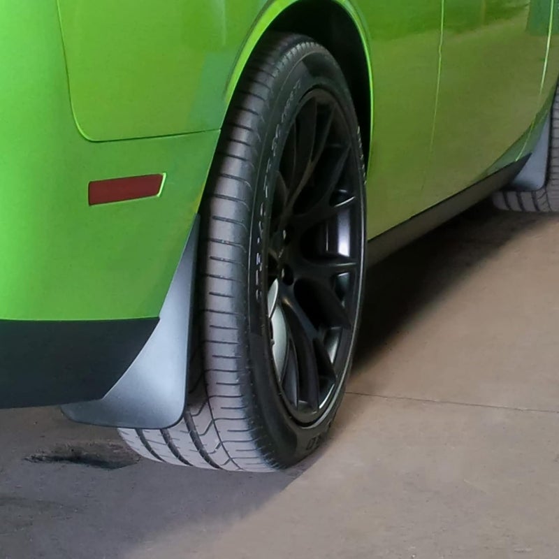 KEWISAUTO واقيات الطين والرشاشات لدودج تشالنجر 2015-2023، مجموعة واقيات الطين الأمامية والخلفية عالية التحمل والمقولة لدودج تشالنجر 2015-2023 (4 قطع، بدون حواف الرفارف) - Image 2