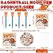 Gosodeny 30 Pack Basketball Party Favor Set with Mini Hoop Pens Stickers Exchange Cards and Gift Bags Bulk Gifts Sports Birthday Goodie Bag Fillers for Adult - Image 4