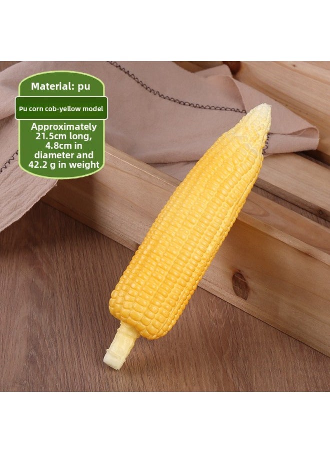 null - PU Simulation Corn Vegetable Model Foam Corn Cabinet Decoration Home Kitchen Ornaments Shooting Sketch Props-Colour:Pu-yellow Corn On The Cob - Image 1
