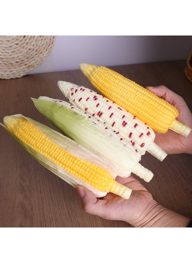 null - PU Simulation Corn Vegetable Model Foam Corn Cabinet Decoration Home Kitchen Ornaments Shooting Sketch Props-Colour:Pu-yellow Corn On The Cob - Image 1