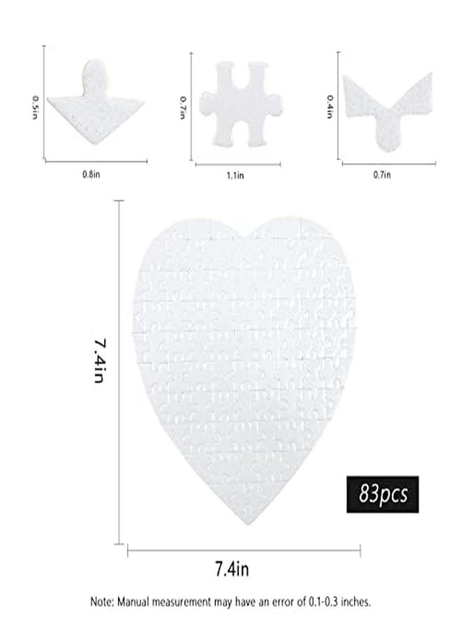 MAIKESUB Sublimation Puzzle Blanks 10 Sets Heart Shaped Jigsaw Puzzles Blank Cardboard Material - Image 2