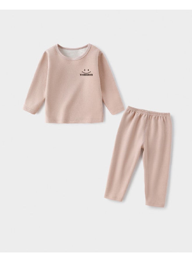 YISHUANGER Baby Winter Dralon Thermal Underwear Set Children's Warm Underwear Set Boys Girls Spring And Autumn Homewear - Image 1