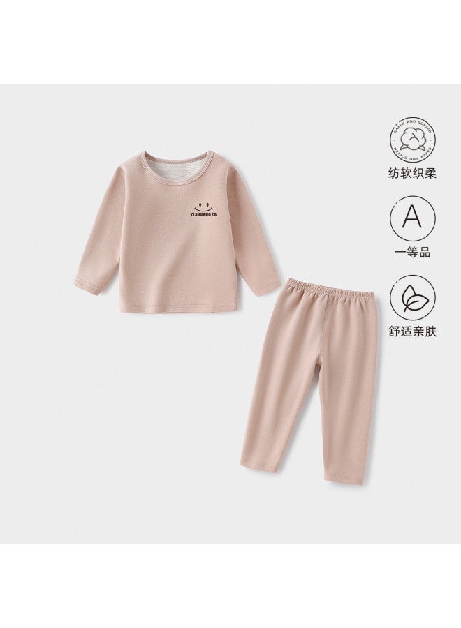 YISHUANGER Baby Winter Dralon Thermal Underwear Set Children's Warm Underwear Set Boys Girls Spring And Autumn Homewear - Image 2