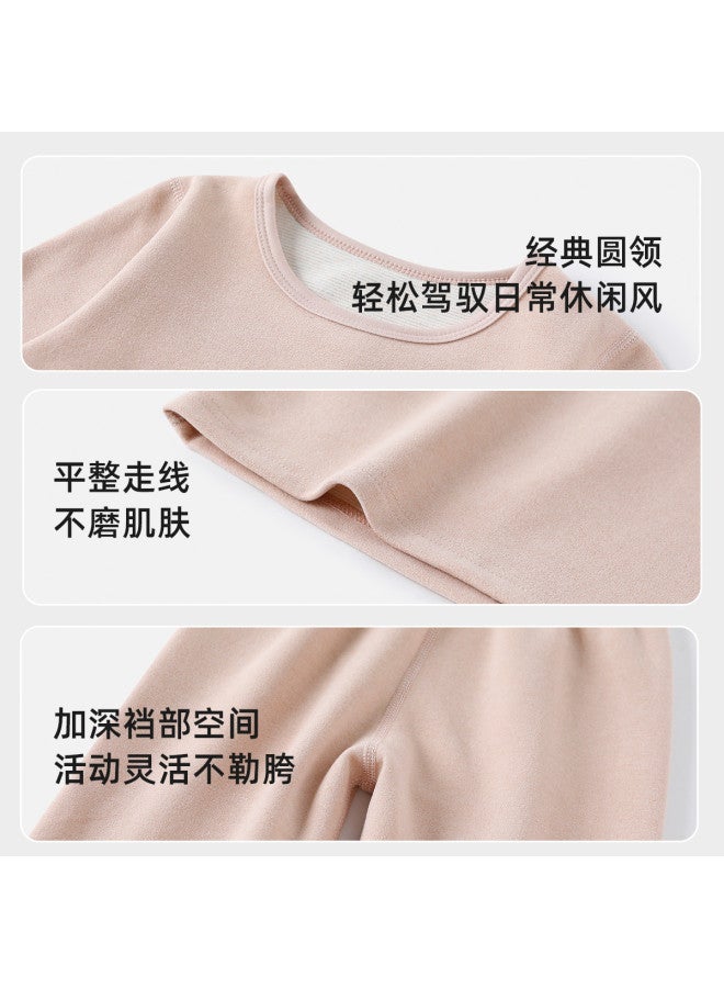 YISHUANGER Baby Winter Dralon Thermal Underwear Set Children's Warm Underwear Set Boys Girls Spring And Autumn Homewear - Image 4