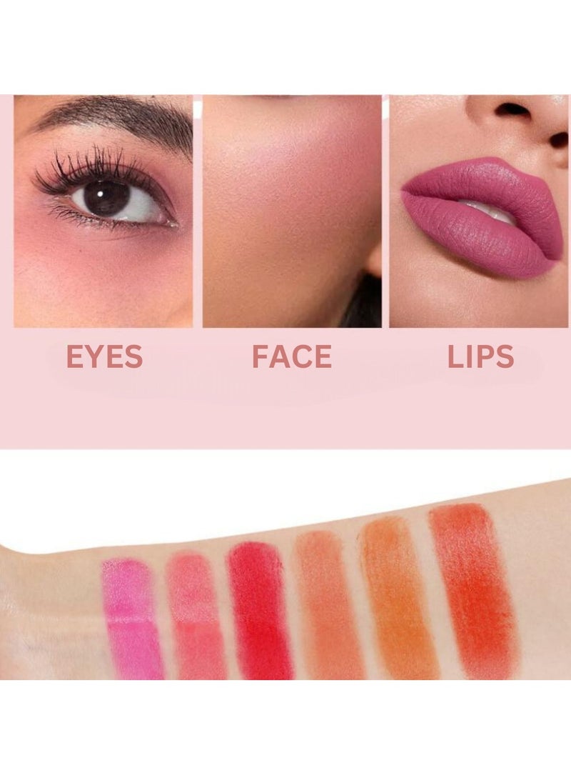 Maxfine - Smooth Facial Blush Stick 3 in 1 Multi Stick for Lipstick Blush and Eyeshadow Professional Facial Makeup Multi Stick for Lips Cheeks and Eyes Long Lasting Blusher Tinted Moisture Stick 05 - Image 1