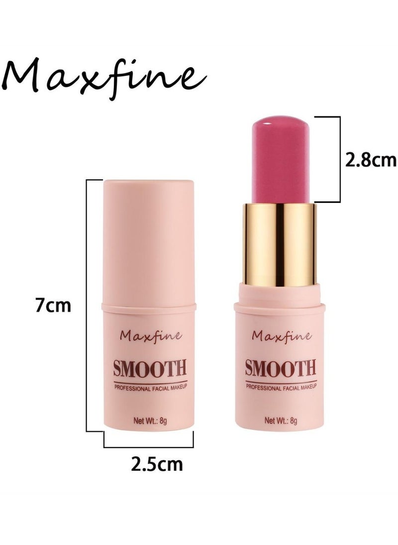 Maxfine - Smooth Facial Blush Stick 3 in 1 Multi Stick for Lipstick Blush and Eyeshadow Professional Facial Makeup Multi Stick for Lips Cheeks and Eyes Long Lasting Blusher Tinted Moisture Stick 05 - Image 1