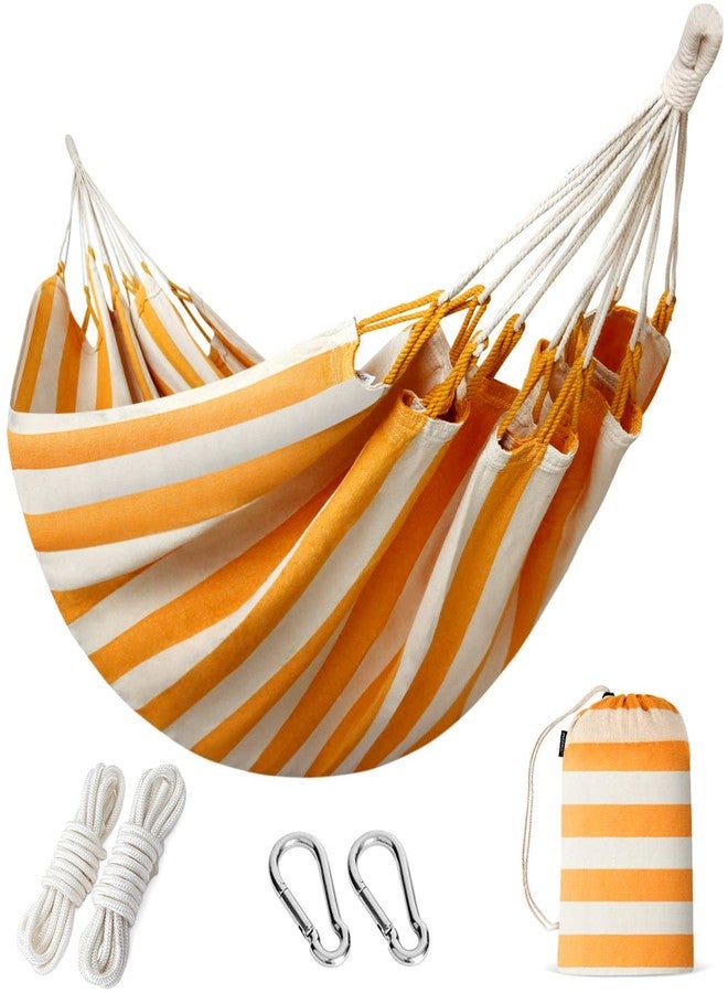 INNO STAGE Brazilian Double Hammocks - Woven Hammock Two Person Hanging Camping Bed for Patio, Backyard, Porch, Outdoor and Indoor Use - Soft Canvas Hammock with Portable Carrying Bag Yellow - Image 1