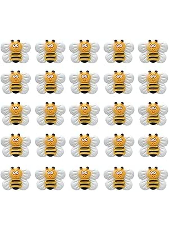 25pcs Bee Shape Thumb Tacks Push Pins with Resin Head for Corkboard Office Desk Wall - Image 1