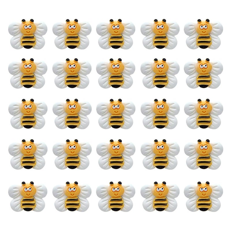 25pcs Bee Shape Thumb Tacks Push Pins with Resin Head for Corkboard Office Desk Wall - Image 2