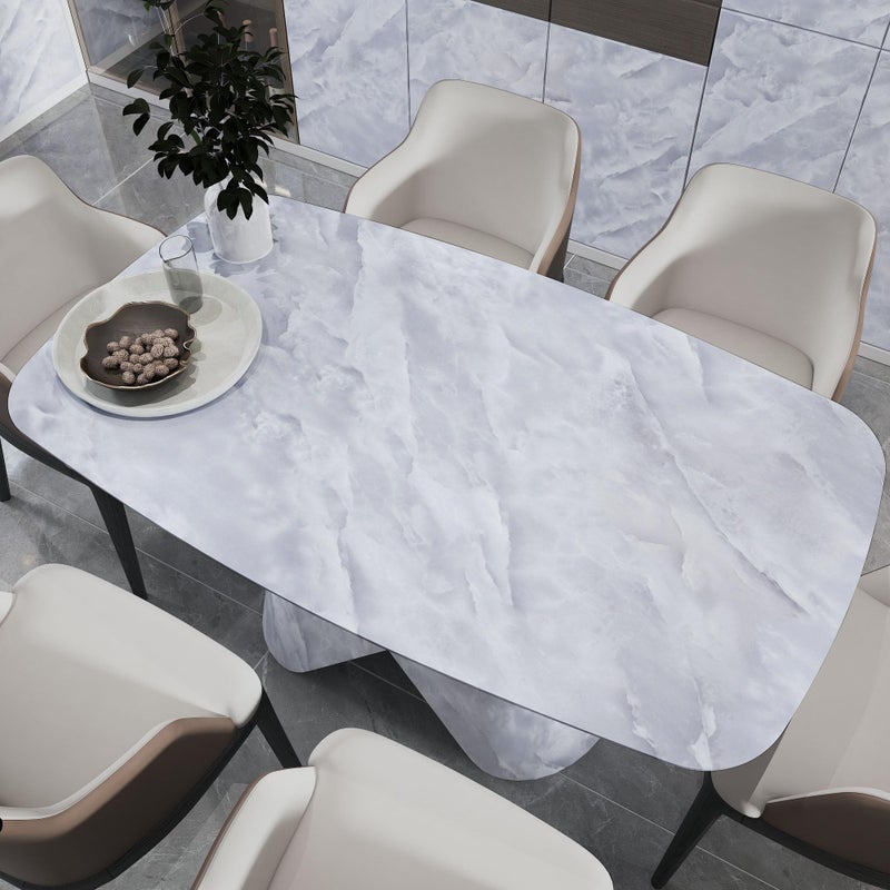 Boobest Extra Wide White Marble Contact Paper 31.5"x354.3" Glossy Marble Wallpaper Peel and Stick Marble Sticker Countertop Self Adhesive Covering Waterproof Kitchen Counter Decorative Vinyl Wrap - Image 5