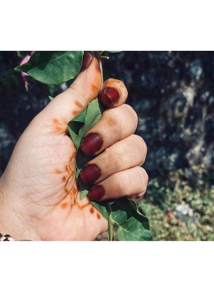 Amina Instant Nail Injection Henna Paste Mehendi Bottle | Vegan & Halal Nail Polish For Women | Without Chemicals | Long Lasting | Ready To Use Cherry Red Colour Stain (Pack of 2 10ml) - Image 4