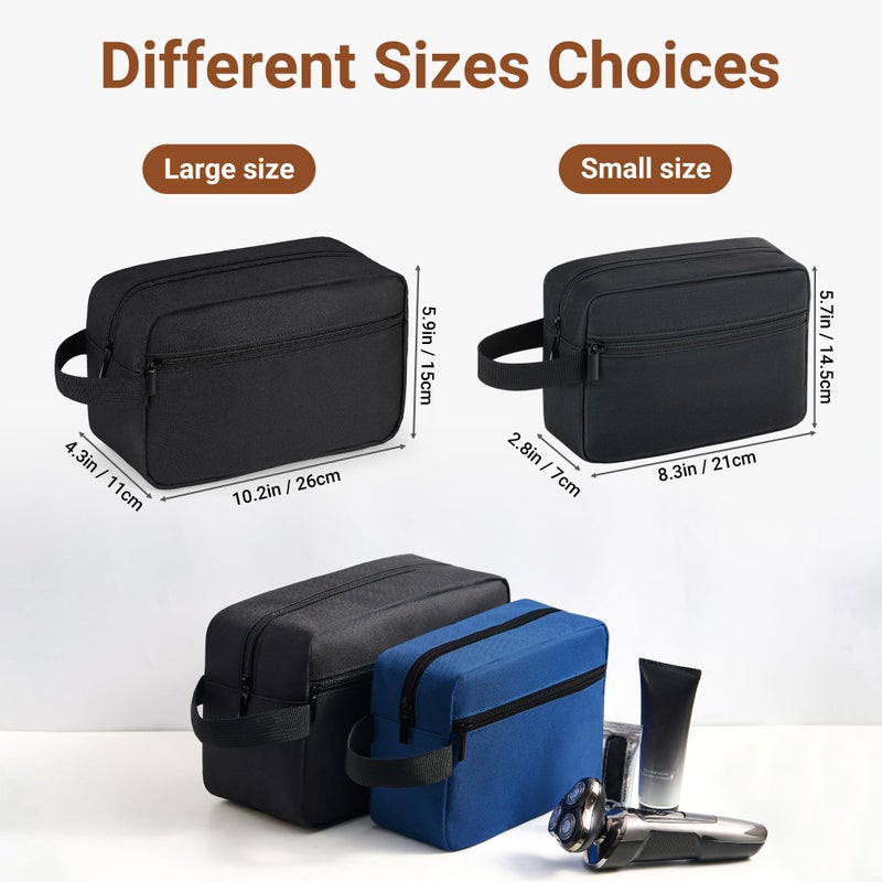 Elviros Travel Toiletry Bag for Women and Men,Lightweight Makeup Bag Hanging Dopp Kit with Shaving Compartment Cosmetic Organizer Large Tool Bag Travel Essentials,Gifts for Men(Large,Black) - Image 3