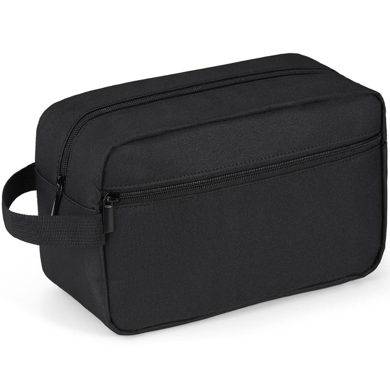 Elviros Travel Toiletry Bag for Women and Men,Lightweight Makeup Bag Hanging Dopp Kit with Shaving Compartment Cosmetic Organizer Large Tool Bag Travel Essentials,Gifts for Men(Large,Black) - Image 1
