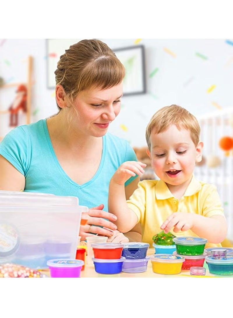 مجموعة صنع الوحل للأطفال والبنات والأولاد، ألعاب معجون الوحل DIY، هدايا للأطفال، مجموعات صنع الوحل اللامعة السحابية والرغوية مع سحر وحيد القرن، مجموعة صنع الوحل للأطفال والبنات من سن 6 سنوات فما فوق، ألعاب تخفيف التوتر، هدايا الحفلات للأطفال والبنات - Image 5