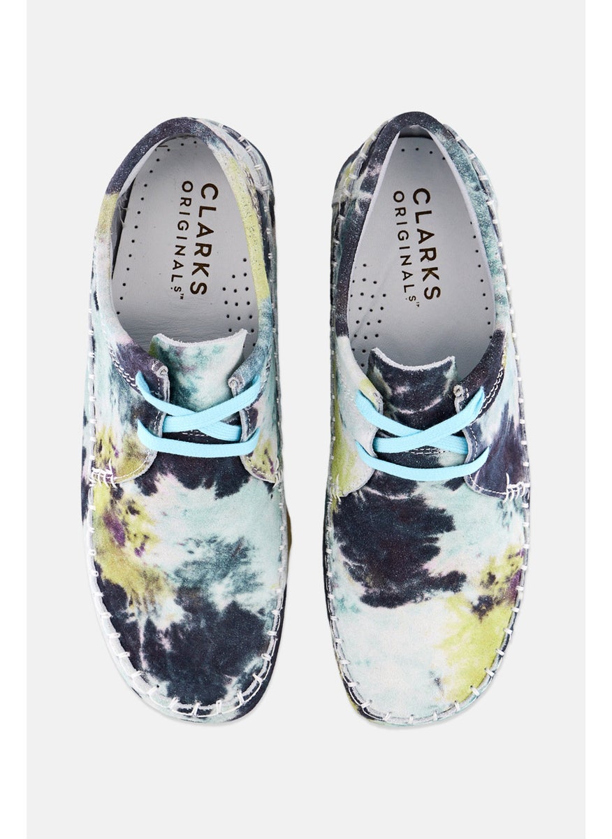 clarks Men Standard Weaver Tie Dye Lace Up Shoes, Mint Green/Grey Combo  - Image 3