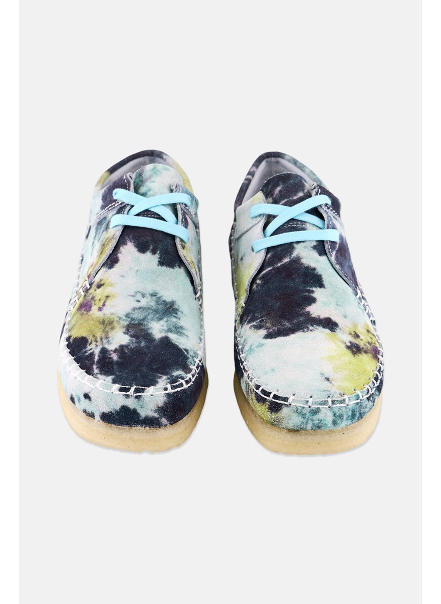 clarks Men Standard Weaver Tie Dye Lace Up Shoes, Mint Green/Grey Combo  - Image 4