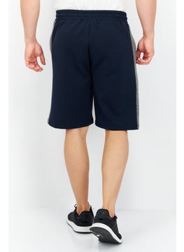 RBX Men Sportswear Fit Side Tape Contrast Training Shorts, Navy  - Image 3
