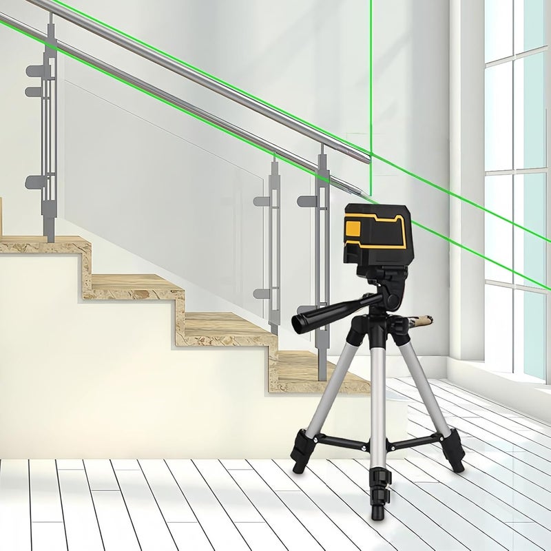 Cross Line Level with Stand | Precision Indoor Cross Line Level with Stand - Alignment Leveler Gadget for Cabinet Window Wall Mounting Installation Floor Garden Outdoor - Image 2