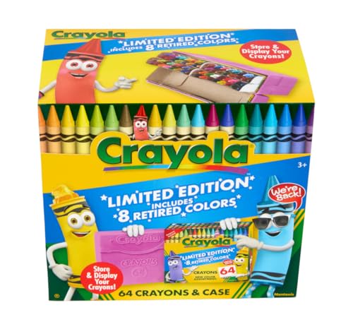 Crayola Crayon Box (64 Count), With Limited Edition Colors & Plastic Case, Arts & Crafts Coloring Supplies for Kids, Back to School Essentials, Ages 3+ - Image 2