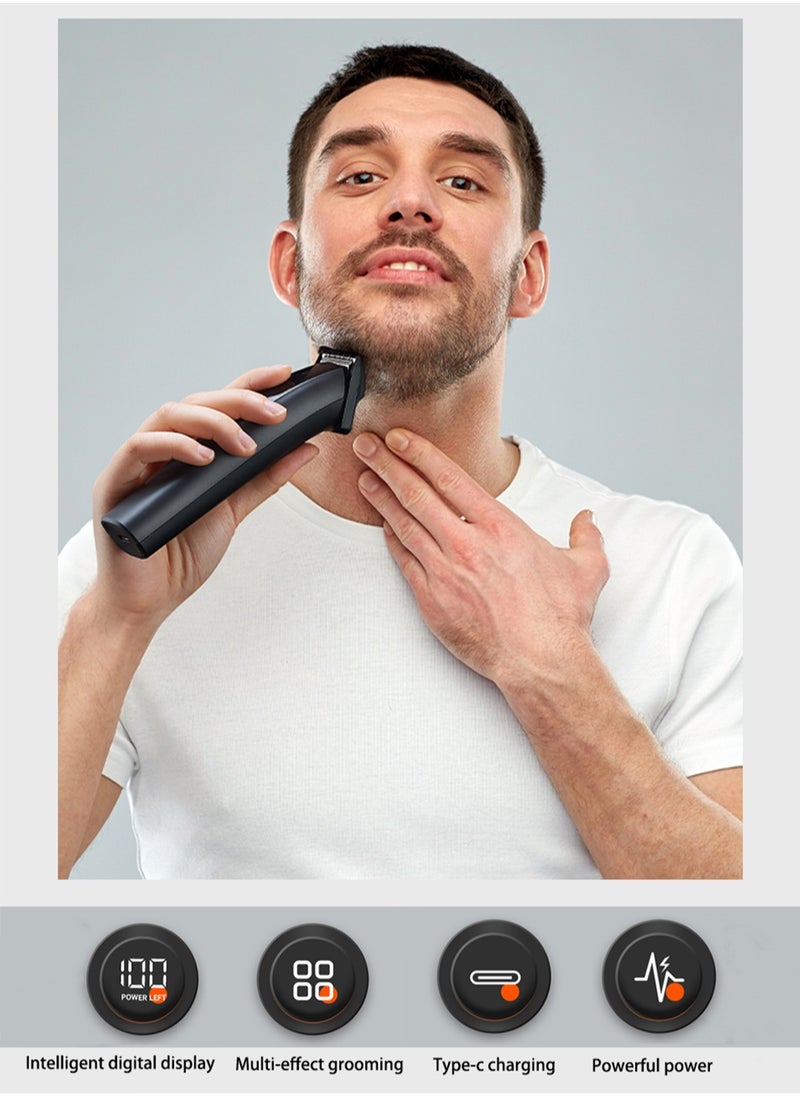Luttec Cordless Professional Hair Clipper 5 in 1 Hair Trimmers Beard Trimmer ,Multifunctional Mens Grooming Kit for Beard Face Nose USB Rechargeable Electric Shaver Body Trimmer for Men with Storage Base  - Image 5