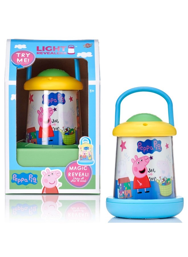 WOW! STUFF واو! أشياء! فانوس كاشف الضوء - بيبا بيغ - 6.3" ضوء ليلي، مشهد صورة سحري 360 وكشف الشخصيات، إيقاف تلقائي، تزيين غرفة الأطفال المضيئة - Image 1