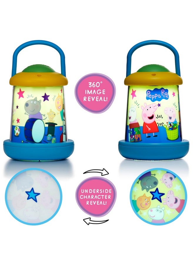 WOW! STUFF واو! أشياء! فانوس كاشف الضوء - بيبا بيغ - 6.3" ضوء ليلي، مشهد صورة سحري 360 وكشف الشخصيات، إيقاف تلقائي، تزيين غرفة الأطفال المضيئة - Image 3