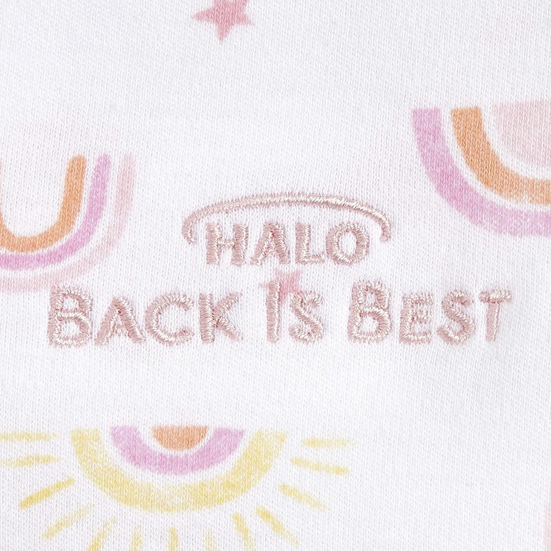 هالو حقيبة نوم من القطن الميكروفليس بنسبة 100% من HALO، قابلة للتعديل بثلاث طرق، بدرجة حرارة تغطية (TOG) 3.0، بلون “Baby Blue”， للأطفال حديثي الولادة (0-3 أشهر). - Image 2