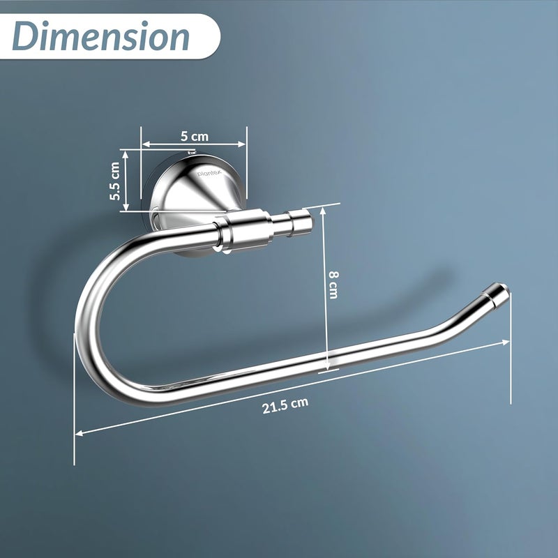 plantex Plantex 304 Grade Stainless Steel Washbasin Towel Holder/Hand Towel Hanger/Napkin Ring for Kitchen/Bathroom Accessories (Chrome) Niko  - Image 2